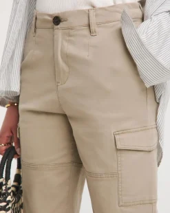 Camel Stretch Utility Tapered Chino Trousers