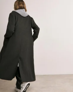 Charcoal Classic Wool Blend Coat