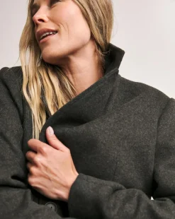 Charcoal Classic Wool Blend Coat