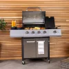 Charles Bentley 4 Burner Gas BBQ with Side Burner