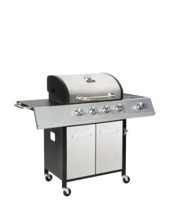 Charles Bentley 4 Burner Gas BBQ with Side Burner