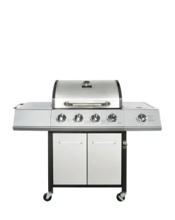 Charles Bentley 4 Burner Gas BBQ with Side Burner
