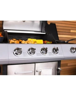 Charles Bentley 4 Burner Gas BBQ with Side Burner