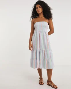 Cotton Bandeau Beach Dress
