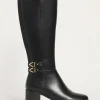 Cushion Walk Block Heel Knee High Boot Wide E Fit Curvy Calf