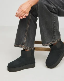 Edith Flatform Warm Lined Chelsea Snug Boots Extra Wide EEE Fit