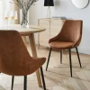 Etta Faux Leather Pair of Dining Chairs