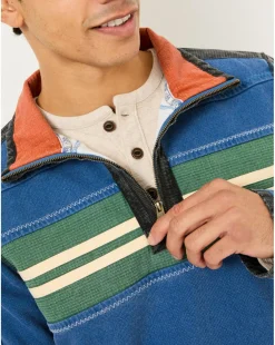 Fatface Airlie Chest Stripe Sweatshirt - Denim Blue