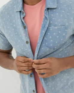 FatFace Truro Geo Jersey Shirt