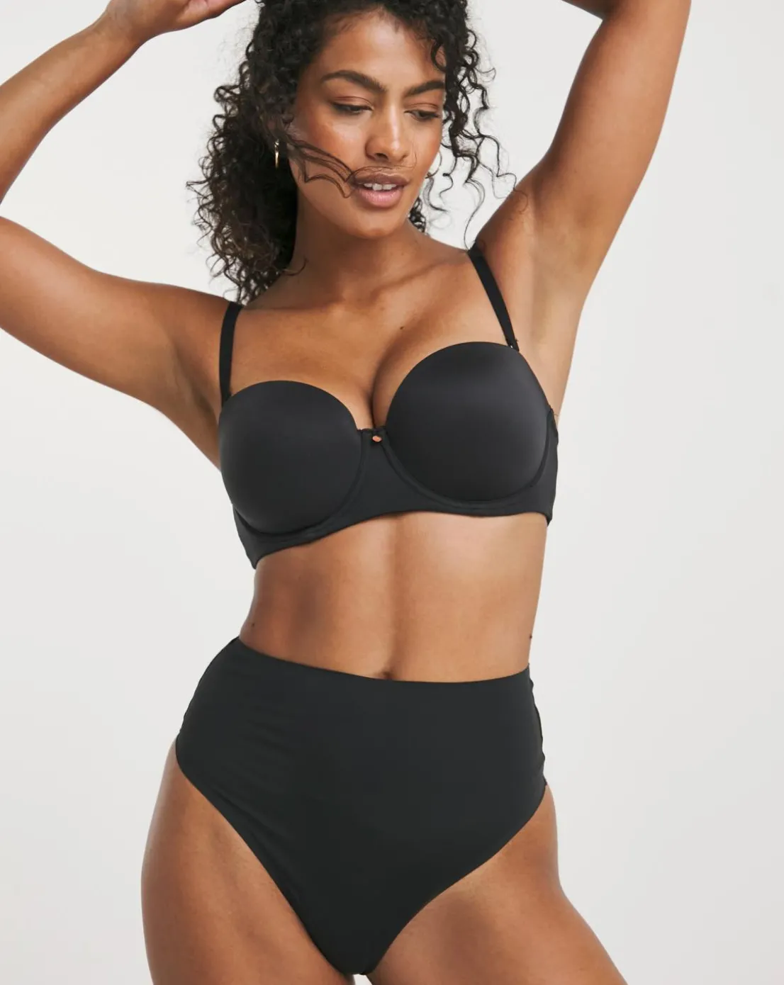 Figleaves Smoothing Multiway Balcony Bra B-GG - Black