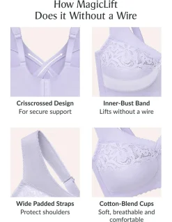 Glamorise Plus Size MagicLift Cotton Support Bra 1001