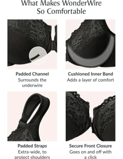 Glamorise Plus Size WonderWire Front Fastening Bra 1245