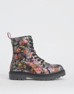 Heavenly Feet Justina Lace Up Chunky Boot Wide Fit