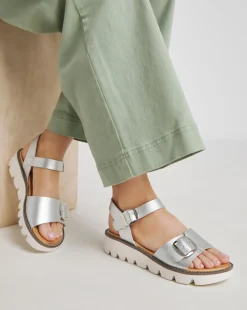 Heavenly Feet Trudy Buckle Strap Sandals Ex Wide Fit