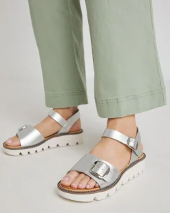 Heavenly Feet Trudy Buckle Strap Sandals Ex Wide Fit