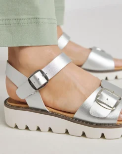 Heavenly Feet Trudy Buckle Strap Sandals Ex Wide Fit