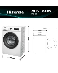 Hisense WF1Q1041BW 1 Series 10kg 1400 Spin Washing Machine - White