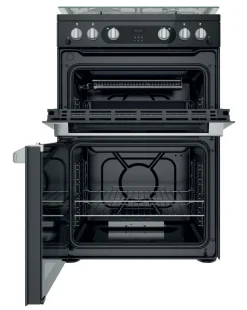 Hotpoint HDM67G0C2CB/UK Gas Double Cooker - Black