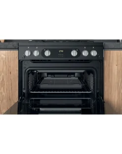 Hotpoint HDM67G0C2CB/UK Gas Double Cooker - Black