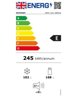 Hotpoint HPKH 1261 XBR4UK 50/50 No Frost Fridge Freezer - White
