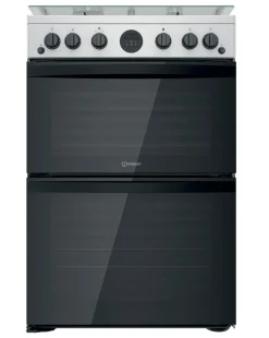 Indesit ID67G0MCX/UK Gas Double Cooker - Stainless Steel
