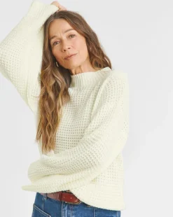 Ivory Waffle Jumper