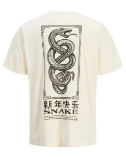 Jack & Jones Snake Back Graphic T-Shirt - White