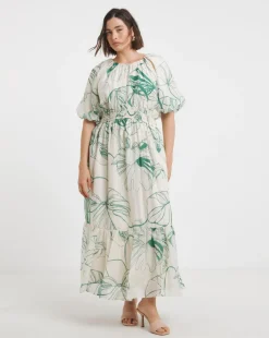 Joanna Hope Puff Sleeve Printed Dress