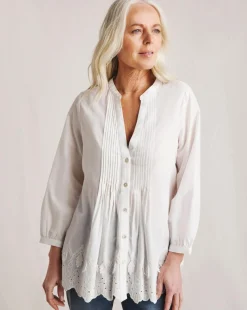 Julipa Pleated Pintuck Blouse