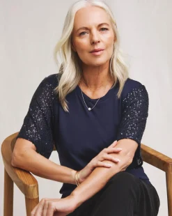 Julipa Sequin Sleeve T-Shirt