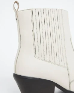 Katya Leather Pointed Chelsea Western Ankle Boots Wide E Fit