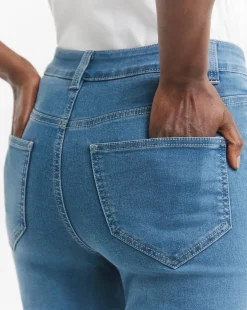 Kim Mid Blue High Waist Super Soft Bootcut Jeans