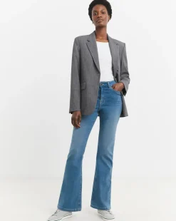 Kim Mid Blue High Waist Super Soft Bootcut Jeans