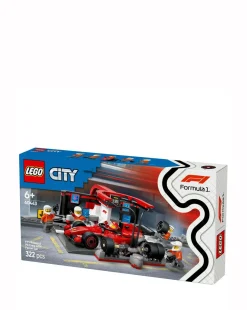 LEGO City F1 Pit Stop & Pit Crew with Ferrari Car Model Racing Vehicle Toy 60443