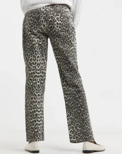 Leopard Straight Leg Jeans