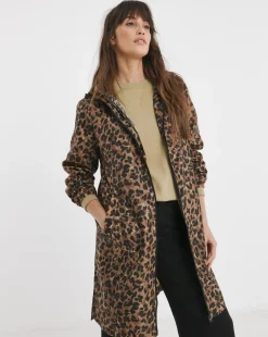 Longline Leopard Printed Pac A Mac