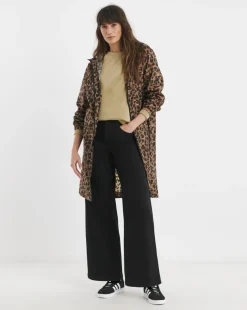 Longline Leopard Printed Pac A Mac