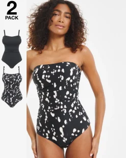 MAGISCULPT Firm Control 2 Pack Bandeau Swimsuits