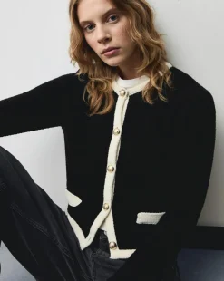 Mango Knitted Button Jacket