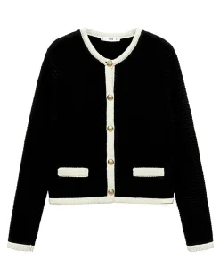 Mango Knitted Button Jacket