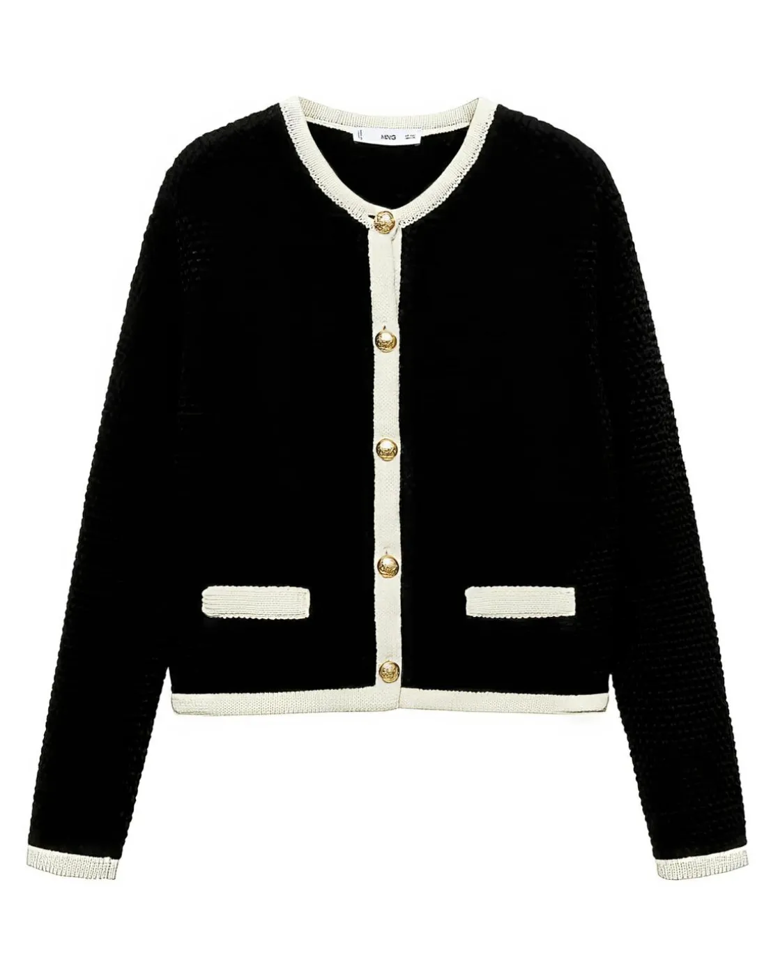 Mango Knitted Button Jacket