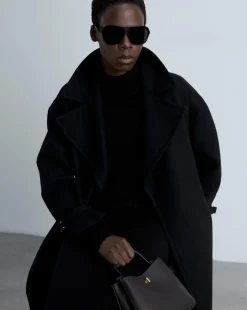 Mango Perkins-Neck Knitted Dress