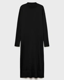Mango Perkins-Neck Knitted Dress