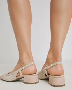 Manila Block Heel Slingback Shoes Extra Wide EEE Fit