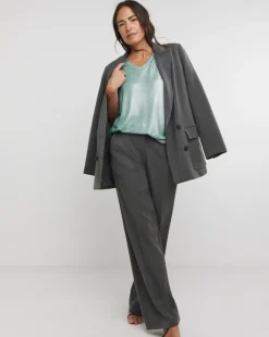 Mint V Neck Foil T-Shirt