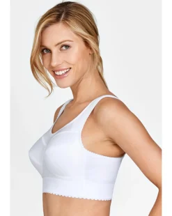 Miss Mary of Sweden Cotton Simplex Non Wired Activity Bra White