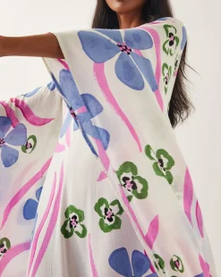 Monsoon Fiona Maxi Print Kaftan