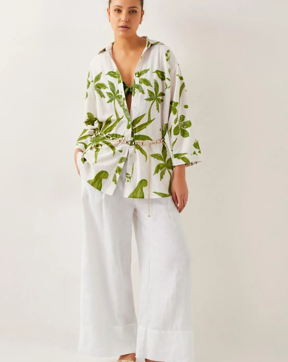 Monsoon Isla Palm Print Shirt