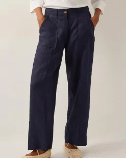 Monsoon Jolie Short Wide Leg Linen Trousers