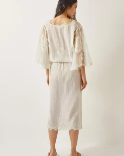 Monsoon Lena Embroidered Kaftan Dress